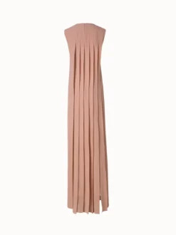 AKRIS Silk Georgette Gown With Multicolor Pleats -AKRIS Sales Store 758933
