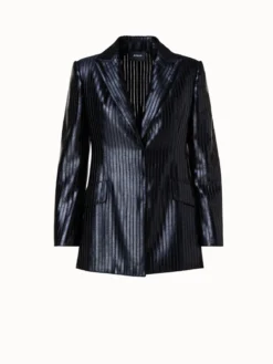 AKRIS Striped Techno Embroidery Blazer