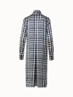 AKRIS Silk Satin Shirt Dress With Tweed Check Print -AKRIS Sales Store 769914 babb0569 1b65 4c2c 8727 19c0a955fefd