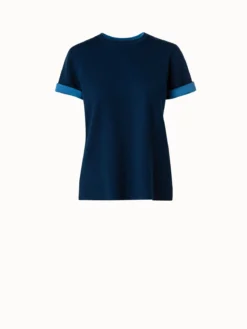 AKRIS Reversible Wool Silk Stretch Double-Face Knit Top -AKRIS Sales Store 770011