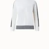 AKRIS Viscose Stretch Intarsia Knit Pullover