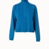 AKRIS Wool Silk Stretch Knit Double-Face Jacket