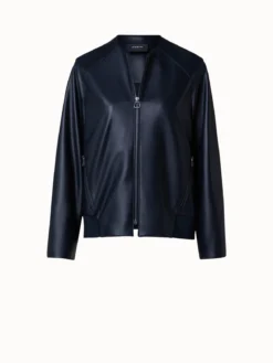 AKRIS Lambskin Leather Bomber Jacket -AKRIS Sales Store 770277