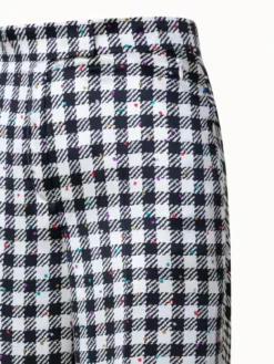 AKRIS Silk Satin Wide Leg Pants With Tweed Check Print -AKRIS Sales Store 770665 40d34a24 c3b0 4efe 994c 58a9ddf37a82