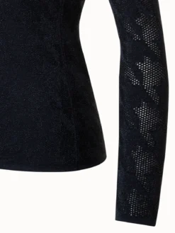 AKRIS Houndstooth Jacquard Knit Pullover -AKRIS Sales Store 770971