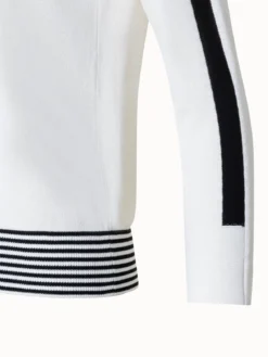 AKRIS Viscose Stretch Intarsia Knit Pullover -AKRIS Sales Store 770989