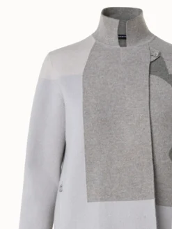 AKRIS Reversible Cashmere Knit Composed Letters Intarsia Double-Face Jacket -AKRIS Sales Store 771093