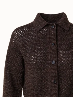 AKRIS Cashmere Lurex Crochet Knit Cardigan -AKRIS Sales Store 771118