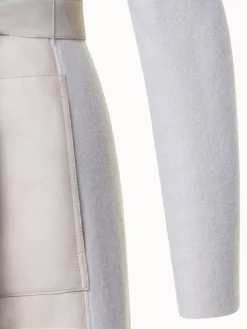 AKRIS Cashmere Knit And Shearling Coat -AKRIS Sales Store 771365