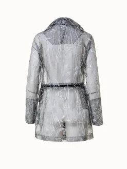 AKRIS Techno Tulle Parka With Croquis Embroidery -AKRIS Sales Store 772056