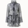 AKRIS Techno Tulle Parka With Croquis Embroidery