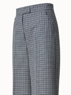 AKRIS Microcheck Wool Wide Leg Pants -AKRIS Sales Store 789836
