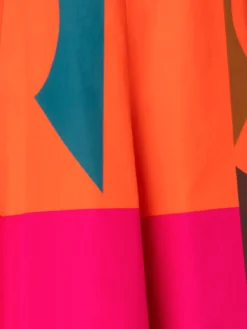 AKRIS Cotton Poplin Midi Dress With Composed Letters Print -AKRIS Sales Store 800340