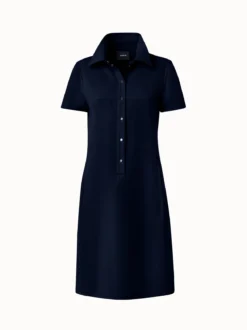 AKRIS Cotton Silk Stretch Double-Face Shirt Dress -AKRIS Sales Store 805086