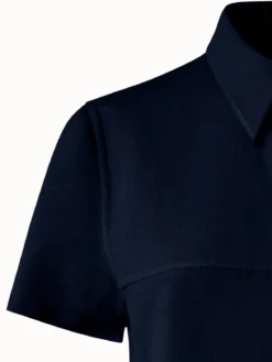 AKRIS Cotton Silk Stretch Double-Face Shirt Dress -AKRIS Sales Store 805088