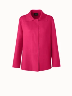 AKRIS Cashmere Double-Face Long Jacket