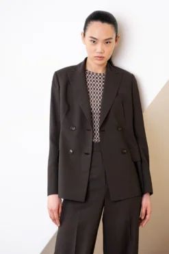 AKRIS Checked Silk Rib Knit Pullover