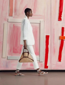 AKRIS Long Cotton Organza Striped Jacquard Jacket -AKRIS Sales Store Accessoires Akris SS21 A23