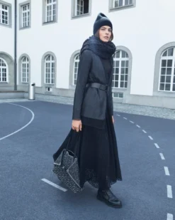 AKRIS Trapezoid Grid Embroidery Mock Neck Top -AKRIS Sales Store FW21 Looks Editorial RGB A19