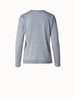 AKRIS Cashmere Silk Knit With Detachable Turtleneck -AKRIS Sales Store Pullover grey silk cashmere 2